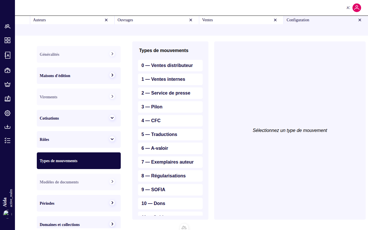 Types de mouvements