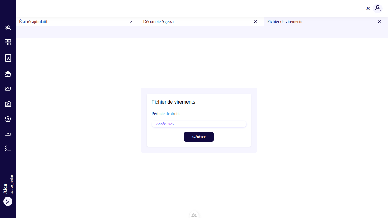 Fichier de virements